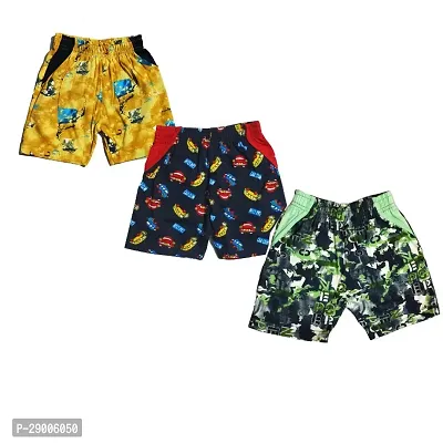 Stylish Cotton Shorts for Boys Pack of 4-thumb0