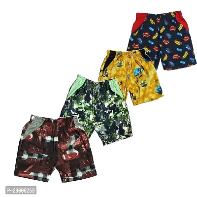 Stylish Cotton Shorts for Boys Pack of 4-thumb0