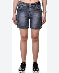 Women's Casual Denim Shorts Sexy Jeans High Waist Slim Hole Shorts Pants with Pockets (Pack of 1) (28)-thumb1