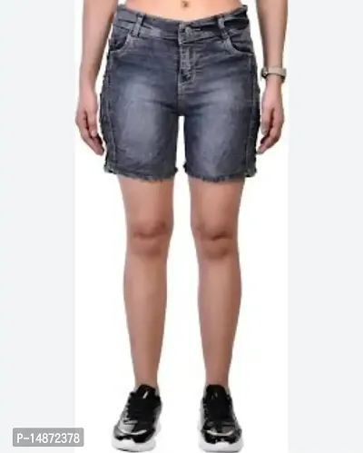 Women's Casual Denim Shorts Sexy Jeans High Waist Slim Hole Shorts Pants with Pockets (Pack of 1) (28)-thumb2