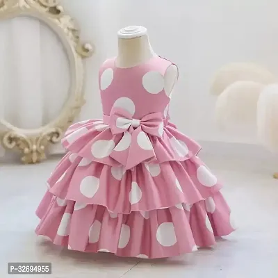 Beautiful Satin Printed Frock For Girls-thumb3