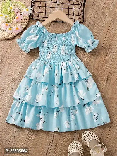 Beautiful Cotton Printed Frock For Girls-thumb0