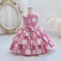 Beautiful Satin Printed Frock For Girls-thumb1