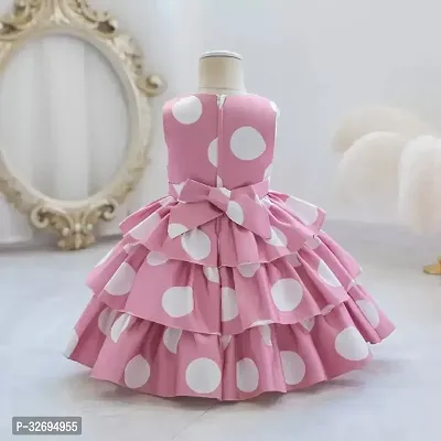 Beautiful Satin Printed Frock For Girls-thumb2