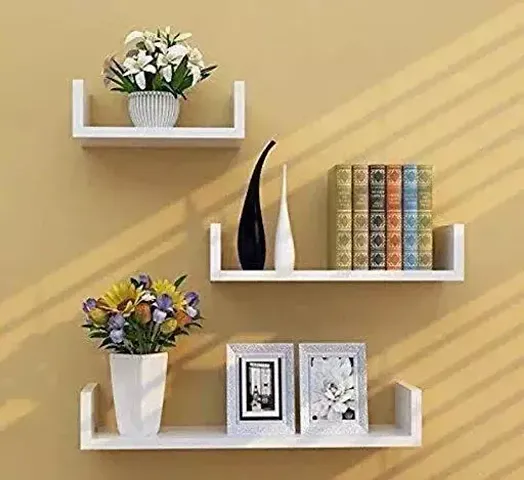 Modern MDF Solid Wall Mounted Shelf