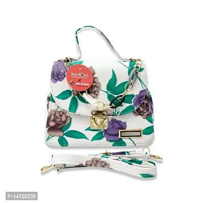Versatile flower print sling bag-thumb0