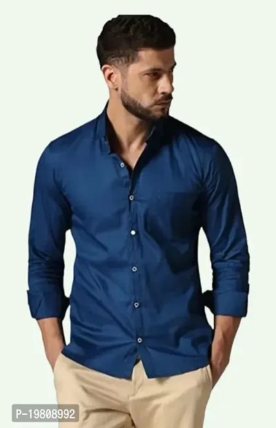 Cotton Shirt for Mens || Plain Solid Full Sleeve Shirt || Regular Fit Casual Shirts for Mens With Pocket