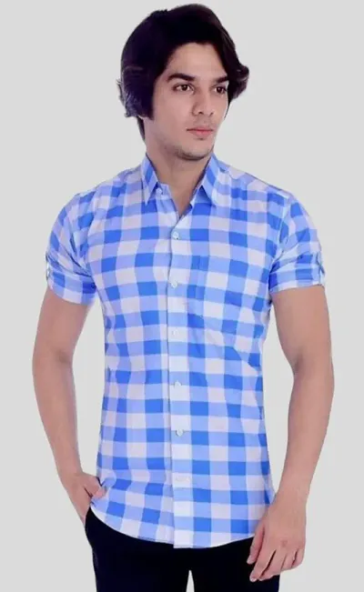 Stylish Premium Mens Shirt / Designer checks SHIRT / Mens CHECKS Half Sleeve Shirts