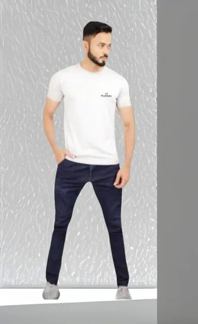 Classic Cotton Solid Round Neck T-Shirt For Men