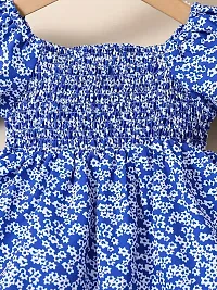 Fabulous Blue Cotton Printed Frock For Girls-thumb4