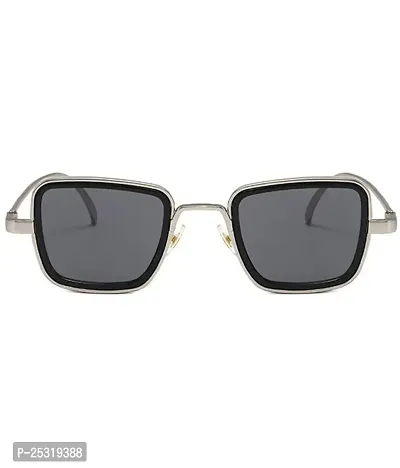 Fabulous Black Metal Rectangle Sunglasses For Men, Pack Of 1-thumb0
