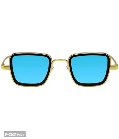 Fabulous Blue Metal Rectangle Sunglasses For Men, Pack Of 1