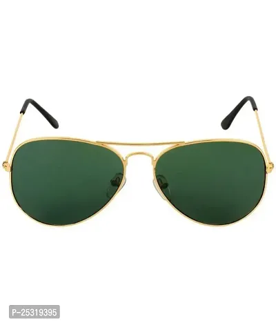 Fabulous Green Metal Oval Sunglasses For Men, Pack Of 1