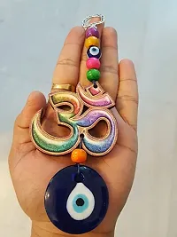 Om Design Evil Eye Hanging?Showpiece ?Display Item for Protection, Wealth, Luck, and Stability for Vastu / Feng Shui Remedy, Good Plastic and Resin Quality, 1 Pack in Multicolor-thumb1