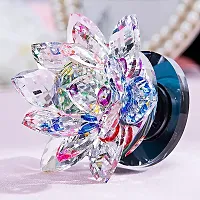 Crystal Lotus Transparent Multicolor for Positive Energy Love Harmony Prosperity Peace Health Wealth Good Luck & Decorative Showpiece for Home D?cor Pack of 1.-thumb4