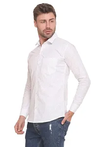 CYCUTA Polka Print Cottton Shirts for Men,Pure Cotton Shirts for Men, Available Sizes M=38,L=40,XL=42 (White, Large)-thumb4