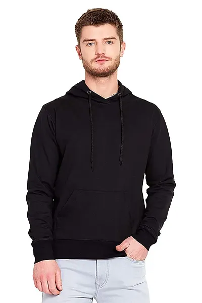 CYCUTA Latest Fashion Sweatshirts for Men for Winter Purpose (Large, Black)