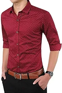 CYCUTA Men's Regular Fit Shirt (JGJFHKP-7810_Maroon_L)-thumb1