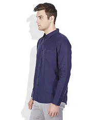 CYCUTA Plain Cottton Shirts for Men,Pure Cotton Shirts for Men, Available Sizes M=38,L=40,XL=42 (Navy, Small)-thumb1