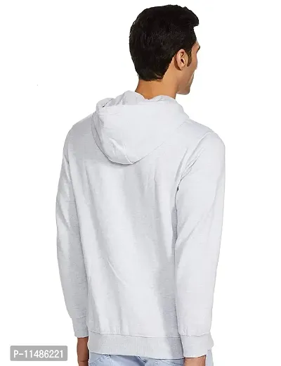 CYCUTA Men's Plain Full Sleeves Regular Fit Cotton Ziper Hoodie Sweatshirt for Winter wear (Multicolor and Size M=38,L=40,XL=42) (LightGray, M)-thumb3