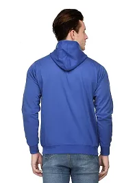 CYCUTA Men's Plain Full Sleeves Regular Fit Cotton Ziper Hoodie Sweatshirt for Winter wear (Multicolor and Size M=38,L=40,XL=42) (Blue, XL)-thumb3