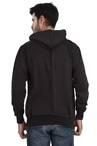 CYCUTA Men's Plain Full Sleeves Regular Fit Cotton Ziper Hoodie Sweatshirt for Winter wear (Multicolor and Size M=38,L=40,XL=42) (Black, S)-thumb3