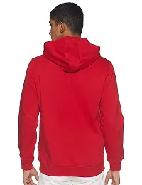 CYCUTA Men's Plain Full Sleeves Regular Fit Ziper Hoodie Sweatshirt for Winter wear (Multicolor and Size M=38,L=40,XL=42) (Red, M)-thumb2