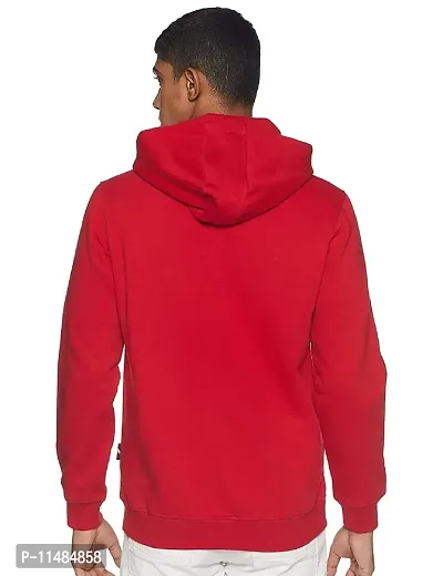CYCUTA Men's Plain Full Sleeves Regular Fit Ziper Hoodie Sweatshirt for Winter wear (Multicolor and Size M=38,L=40,XL=42) (Red, M)-thumb3