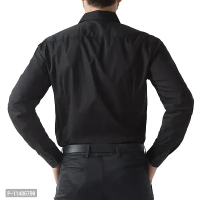 CYCUTA Cottton Shirts for Men,Formal Use Shirts for Men, Available Sizes M=38,L=40,XL=42 (Black, Small)-thumb3