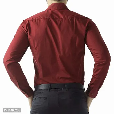 Men's Plain Full Sleeve Shirts for Men for Formal Wear Cotton Shirts,Available Sizes M=38,L=40,XL=42 (M, Maroon)-thumb3