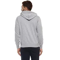 Men's Plain Full Sleeves Regular Fit Cotton Rich Pullover Ziper Hoodie Sweatshirt for Winter wear (Multicolor and Size M=38,L=40,XL=42) (Light Grey, S)-thumb3