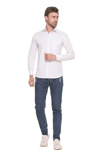 CYCUTA Polka Print Cottton Shirts for Men,Pure Cotton Shirts for Men, Available Sizes M=38,L=40,XL=42 (White, Large)-thumb2