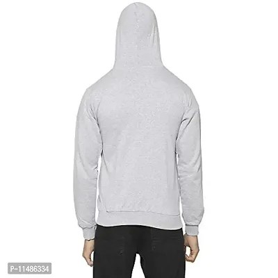 CYCUTA Men's Plain Full Sleeves Regular Fit Ziper Hoodie Sweatshirt for Winter wear (Multicolor and Size M=38,L=40,XL=42) (Light Grey, M)-thumb4