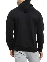 Men's Plain Full Sleeves Regular Fit Premium Rich Cotton Pullover Round Neck Hooded Sweatshirt for Men (Multicolor and Size M=38,L=40,XL=42) (Black, S)-thumb3