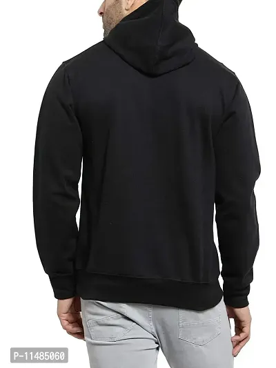 Men's Plain Full Sleeves Regular Fit Premium Rich Cotton Pullover Round Neck Hooded Sweatshirt for Men (Multicolor and Size M=38,L=40,XL=42) (Black, S)-thumb4