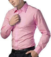 CYCUTA Cottton Shirts for Men,Formal Use Shirts for Men, Available Sizes M=38,L=40,XL=42 (Pink, Small)-thumb1