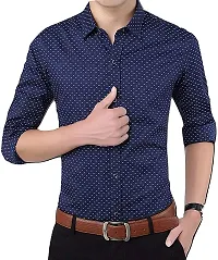 CYCUTA Men's Regular Fit Shirt (JGJFHKP-7810_Navy_L)-thumb1