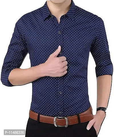 CYCUTA Men's Regular Fit Shirt (JGJFHKP-7810_Navy_L)-thumb2