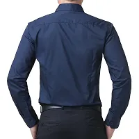 Men's Plain Full Sleeve Shirts for Men for Formal Wear Cotton Shirts,Available Sizes M=38,L=40,XL=42 (M, Navy)-thumb2