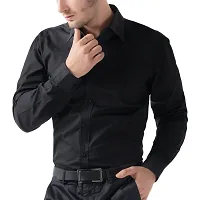 CYCUTA Cottton Shirts for Men,Formal Use Shirts for Men, Available Sizes M=38,L=40,XL=42 (Black, Small)-thumb1