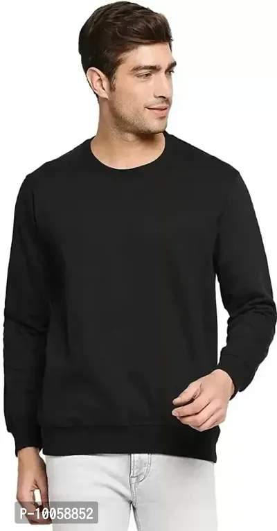 Classic Fleece Solid Sweatshirts for Men-thumb0