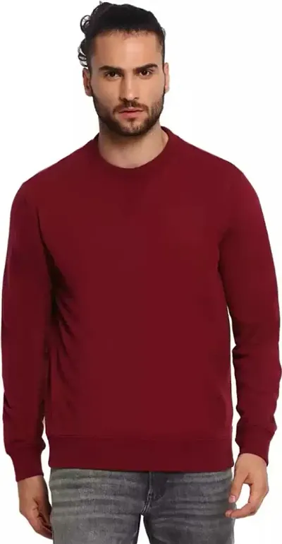 Atrangi Store Cotton Boy's Full Sleeve Round Neck Plain Sweatshirt Tee for Men's