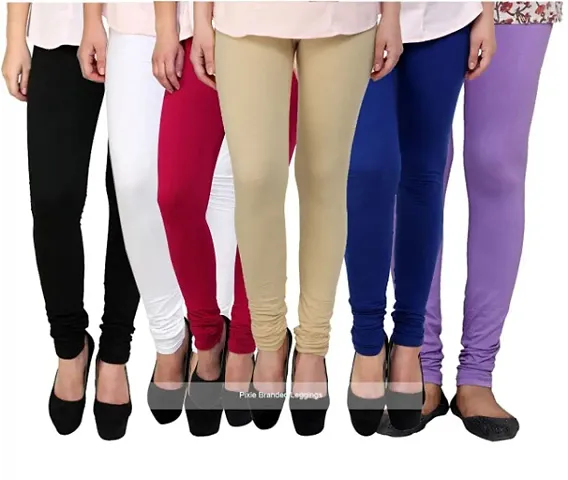 Stylish Women Blend Leggings Pack of 5