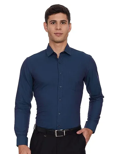 Trendy Formal Cotton Long Sleeves Shirts for Men