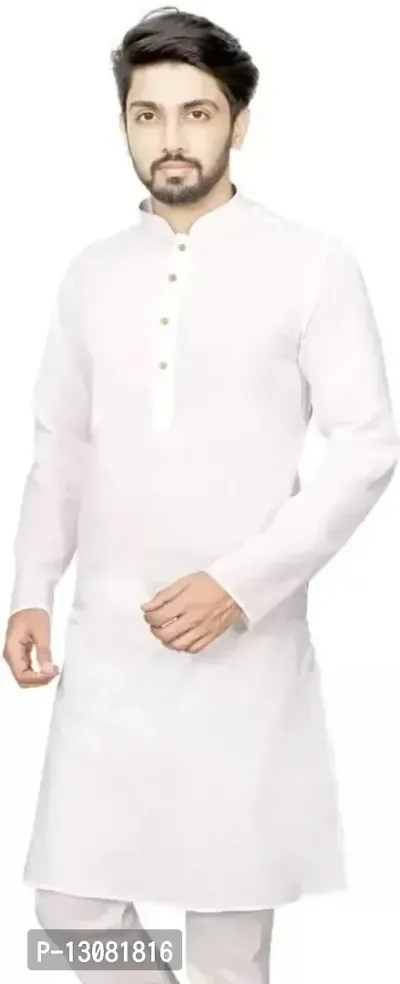 Mens Regular Fit Long Sleeve Cotton Mandarin Collar Summer wear Long Kurta