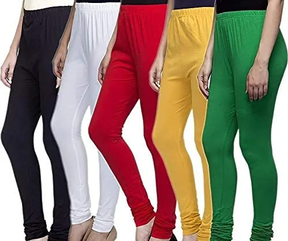 Aaru Collection Women's Regular Fit Leggings (A-New_leggings-Pack of 5_Multicolour_XL)