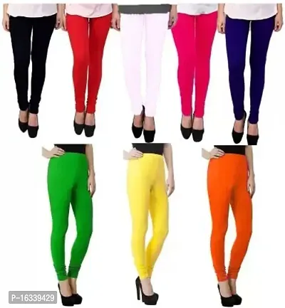 Women Regular Fit Cotton Free Size Churidar Summer Wear Legging Combo-8