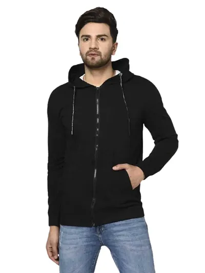 fanideaz Men's Cotton Hooded Sweatshirt with Zip