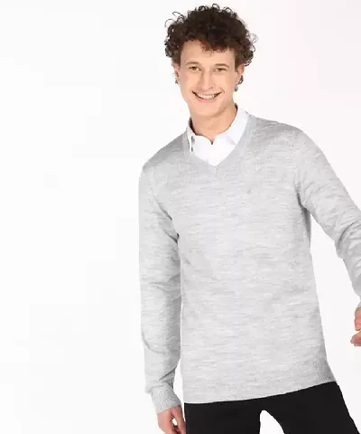 Stylish And Comfortable Solid V Neck Casual Sweater For Men