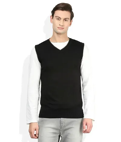 ZAKOD Latest Collection Half Sleeve Sweater for Men for Office Wear Purpose,Available Sizes M=38,L=40,XL=42 (Small, Black)
